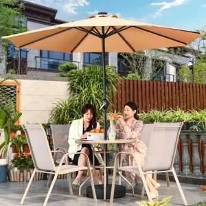 야외 파라솔테이블 카페 파라솔 세트 편의점 4인