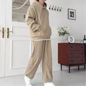 트렌디 남자 후드 핀턱 와이드 운동복 트레이닝 세트