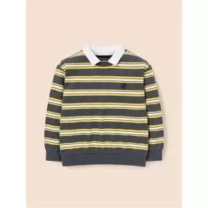 빈폴 키즈 사토리얼 폴로 남아 스트라이프 스웨트 셔츠 그레이 BI5241U023 400696