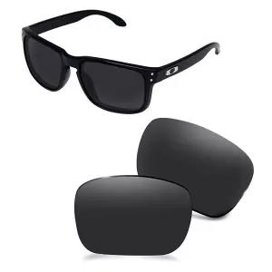 AOZAN ANSI Z87.1 오클리 홀브룩 XL OO9417 선글라스용 편광 교체 렌즈 - 오닉스 블랙