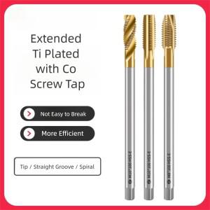 TG 롱거 티타늄 코팅 코발트 스파이럴 그루브 탭 스테인리스 스틸 고속도강용