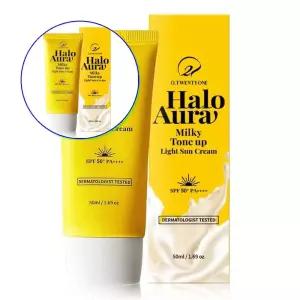 쌍문상회 유기자차 O21 헤일로 아우라 밀키 톤업 라이트 선크림 50ml