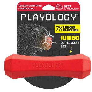 플레이올로지 개 | 반려견을 위한 독성이 없는 점보 소고기 청소하기 - 있는 씹는 쉽고 향 내구성 삐걱거리는 재료로 만들어졌습니다 스틱