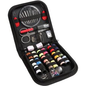 1세트 휴대용 가정용 바느질 키트 상자 DIY 자수 세공 도구 바늘 스레드 가위 홈 용품 여행 액세서리