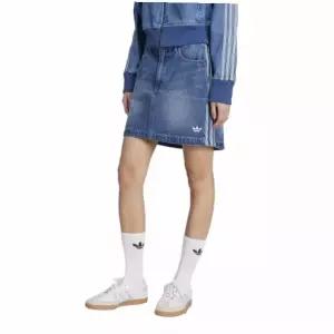 [매장정품] 아디다스오리지널스 [여성] 아디컬러 3S 데님 미니 스커트 (JW2649) 아디다스오리지널 레귤러핏
