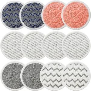 12팩 업그레이드된 샤크 S7001 S8201 S7000 S8001 S7201 AMZ S7001TGT 시리즈용 스팀 걸레 패드 스크럽