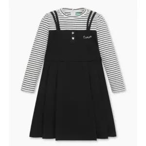 [백화점 홈쇼핑 정품] 베네통 키즈 25FW-스쿨 분또 플리츠 원피스QAOP11541