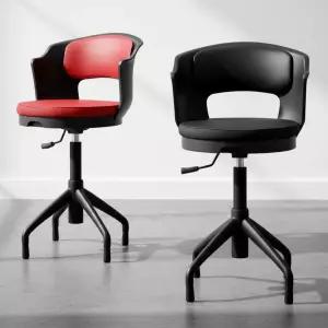 Z3고정요추원형의자 업소용 매장 인테리어 철제 까페 디자인 회전