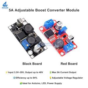 1PCS XL6019 DC-DC 스텝 업 파워 모듈 3.3V-35V에서 5V 6V 9V 12V 24V 부스트 컨버터 조절 가능 전압 5A  L