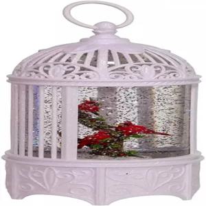 워터 버드 케이지에서 배터리로 작동하는 10.25인치 LED 스월 카디널스