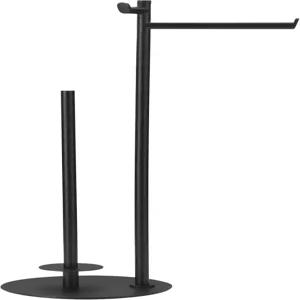 BVL 화장지 홀더 스탠드 매트 블랙 무거운 베이스 추가 롤 5개 방수 패드 미니멀리스트 디자인 304