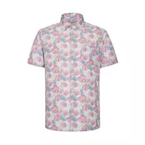 [매장정품] 닥스 SHIRT 린렌혼방 프린트 셔츠 레귤러핏 핑크