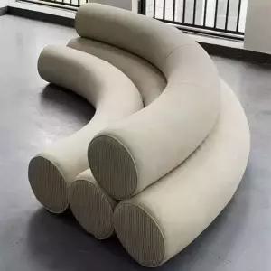 쇼파 패브릭 대형 로비 타원형 대형쇼파 인테리어 원통형