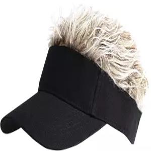 위드문스 플레어 헤어 선바이저 캡과 가짜 가발 노블리티 KR1588