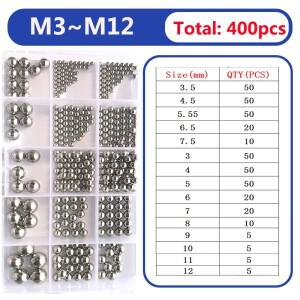 베어링 볼 세트 304 스테인레스 스틸 비즈 고정밀 롤러 용  솔리드 직경 2mm ~