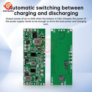 UPS 전원 공급 장치 모듈 무정전 제어 보드 3S 충전 스텝 업 보호 DC 12V 36W 3A
