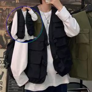 쌍문상회 여름캐주얼조끼 남자 남녀공용 배달원 많은 포켓 버클 클로징