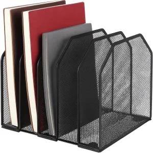 책상 파일 정리함 세로 5섹션 금속 조절 가능한 매거진 홀더 업라이트 데스크 책장 스탠드 사무용 액세서리