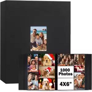 사진 앨범 4x6 1000 포켓 전면 창 4 x 6 앨범에는 가로 및 세로 1000장 산이 없는 페이지 웨딩 가족