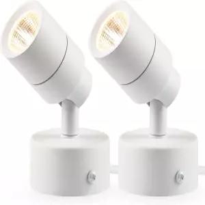 선비 2팩 LED 조명 실내용 3W 스팟 3000K 웜 화이트 식물용 120V 스포트라이트 아트워크 업라이트 및