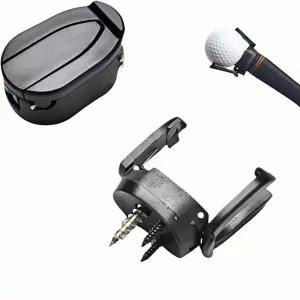 라이언디자인 프리미엄 접이식 골프공 피커 어퍼 - 나사 부착이 가능한 퍼터 그립 장착 리트리버(2팩) 굽힘