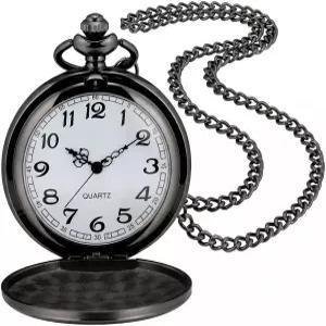 체인이 달린 I-MART 스무스 빈티지 포켓 워치