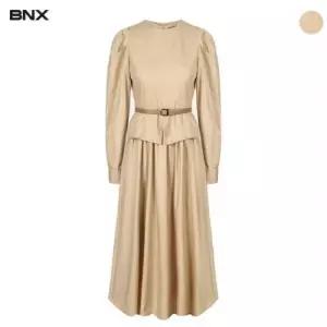 BNX 여성 셔링 벨트세트 플레어 롱 피스2267786