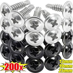 원형 와셔 셀프 태핑 나사 플랫 헤드 스테인리스 스틸 드릴링 키트 고강도 목재 판금 공구