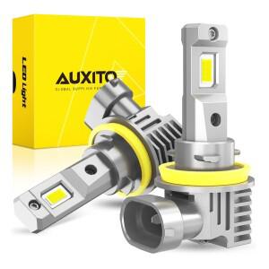 AUXITO 2개 팬리스 H11 H8 H9 9005 HB3 LED 360 ° 조명 헤드라이트 전구 자동 안개등 HB4 12V 무선