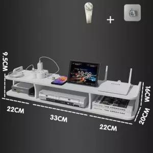 무타공 셋톱박스 공유기 티비 선반 3칸 벽걸이 정리대 와이파이수납
