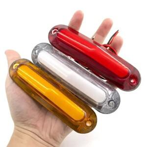 10pcs 12V 24V 6 LED 사이드 마커 조명 자동차 외부 램프 표시기 경고 후면 테일 라이트 트레일러 트럭 보