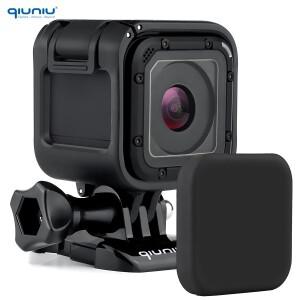 QIUNIU 프레임 마운트 하우징 케이스 GOPRO호환 Hero 5 4 세션 Go 카메라 렌즈 캡 커버 보호 액세서리