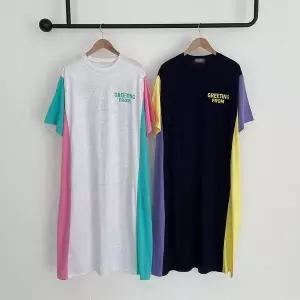 빅사이즈사랑해요 P470L407 헐리우드3단배색원피스 PO (16511896A)