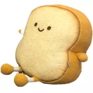 식빵쿠션 의자 책상 쿠션베개 토스트모양 애착인형 40cm 웃는빵 푹신한 대형