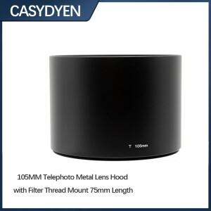 금속 렌즈 후드 105mmx75mmm 미러 텔레 리플렉스 카메라 용 나사 식 망원 105mm 포함