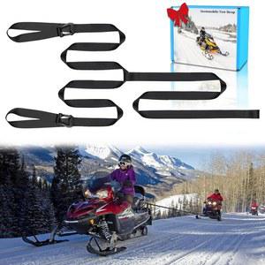 후크가 달린 보테폰 스노모바일 견인 퀵 로프, 썰매용 키트 19피트 스트랩, 스키두, 액세서리 훅업, ATV,