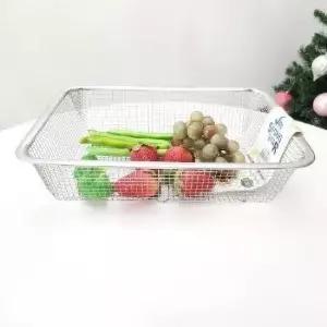 [생활] 사각 바구니중B 1178/ 와이어 바스켓 과일 트레이 업소용