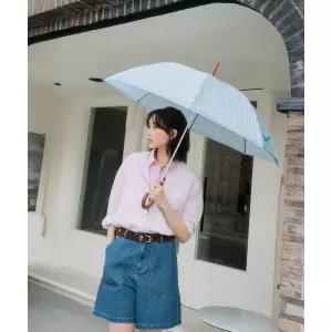 매장정품 빈폴 BEANPOLE ACCESSORY [애니웨더] 깅엄체크 장우산 - 스카이 블루 BE548AU03Q 660463