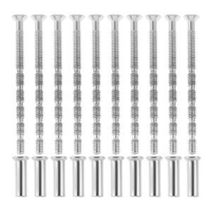 10 세트 도어 핸들 나사 손잡이 하드웨어 레버 연결 플랫 카운터 싱크 헤드 고정 M4x16 크로스 슬리브 볼트