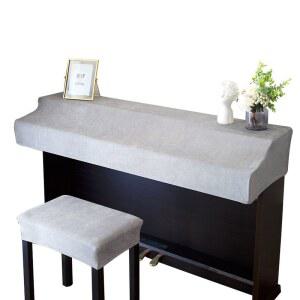 디지털피아노 덮개 연한 다크블루 의자 커버 벨벳