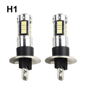 2피스 H1 LED 안개 전구 키트 50W 6000K 슈퍼 밝은 흰색 DRL 헤드 라이트 주간 러닝 자동 12V