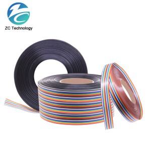 FC용 무지개 듀폰 와이어 플랫 리본 케이블  피치 컬러  1 계량기  10P  1.27mm 커넥터