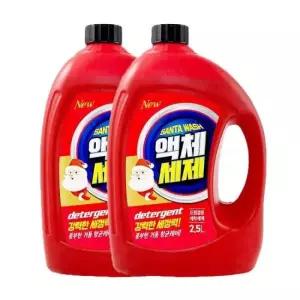대용량세제 액체세제 산타 세탁세제 드럼일반겸용 2.5L 2개