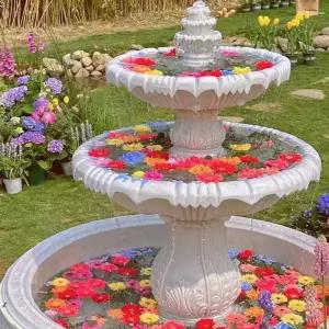 분수대 야외 결혼 조경 아름다운 화강암 인테리어 웨딩