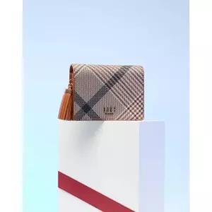 닥스 DAKS 브라운 체크패턴 타슬포인트 여성 카드지갑 DCWA3F328 385063