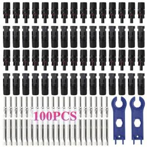200/100/40/20/10 피스 DC 태양 광 커넥터 1000V30A 패널 Stecker IP67 방수 키트 PV/MC 케이블 2.5/4/6mm
