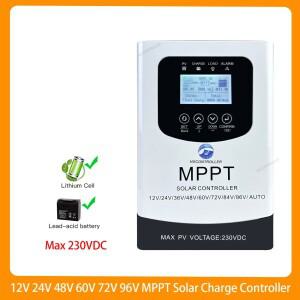 MPPT 230VDC 100A 80A 60A 50A 40A 태양광 충전 컨트롤러 전지판 레귤레이터 12V 24V 48V 60V 72V 84V 96V