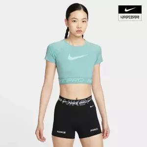 나이키 여성 프로 드라이 핏 반팔 크롭 그래픽 탑 HV3674-017 133339