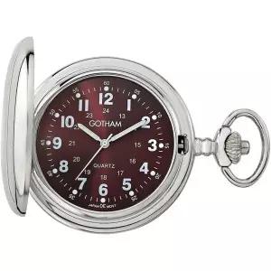 고담 남성 은색 광택 마감 커버 쿼츠 포켓 시계 GWC15042SM 3040663
