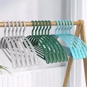 4컬러 라운드 곡선라인 어깨뿔방지 후크형 옷걸이